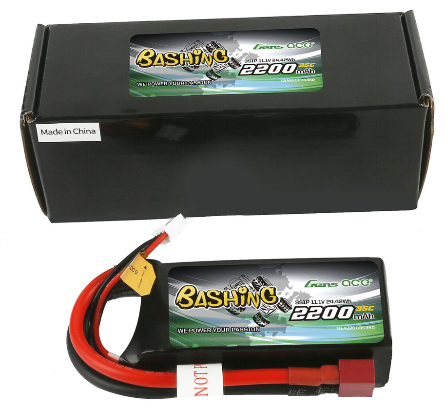 Gens Ace 2200mah 11.1V 3S 35C Lipo Bashing